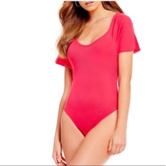 Free People Tops Free People Bryon Bodysuit With Side Cutouts